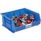 Global Industrial Hang & Stack Storage Bin, Plastic, Blue, 7 in H, 16-1/2 in W 269686BL - alternate 4